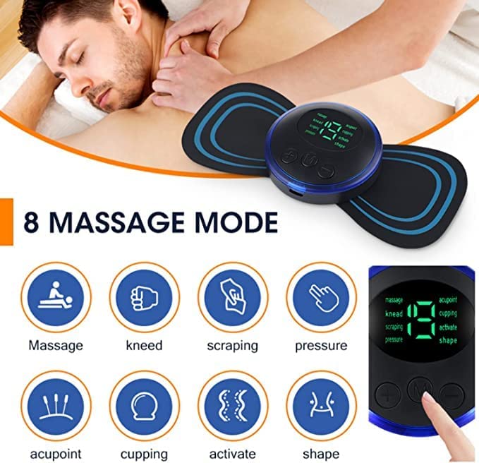 EMS Massager use for Body Massager, Wireless Portable Neck Massager having 8 Massage Modes and 19 Strength Levels, Rechargeable Pain Relief Massager for Shoulder,Arms,Legs,Back Pain for Men and Women