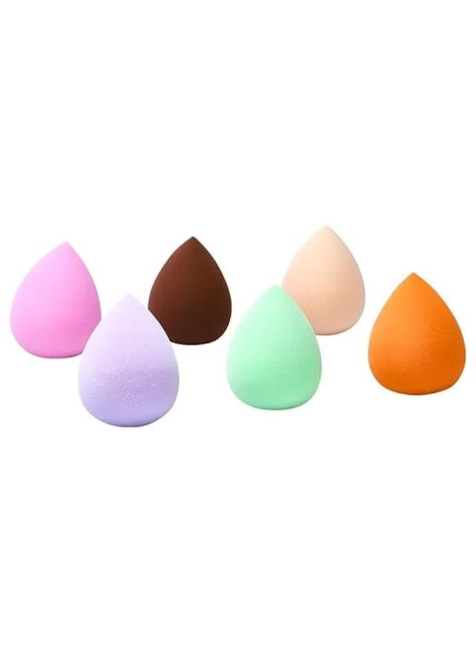 6 Pieces Multicolored Flawless Blending Make Up and Foundation Beauty Sponges Set