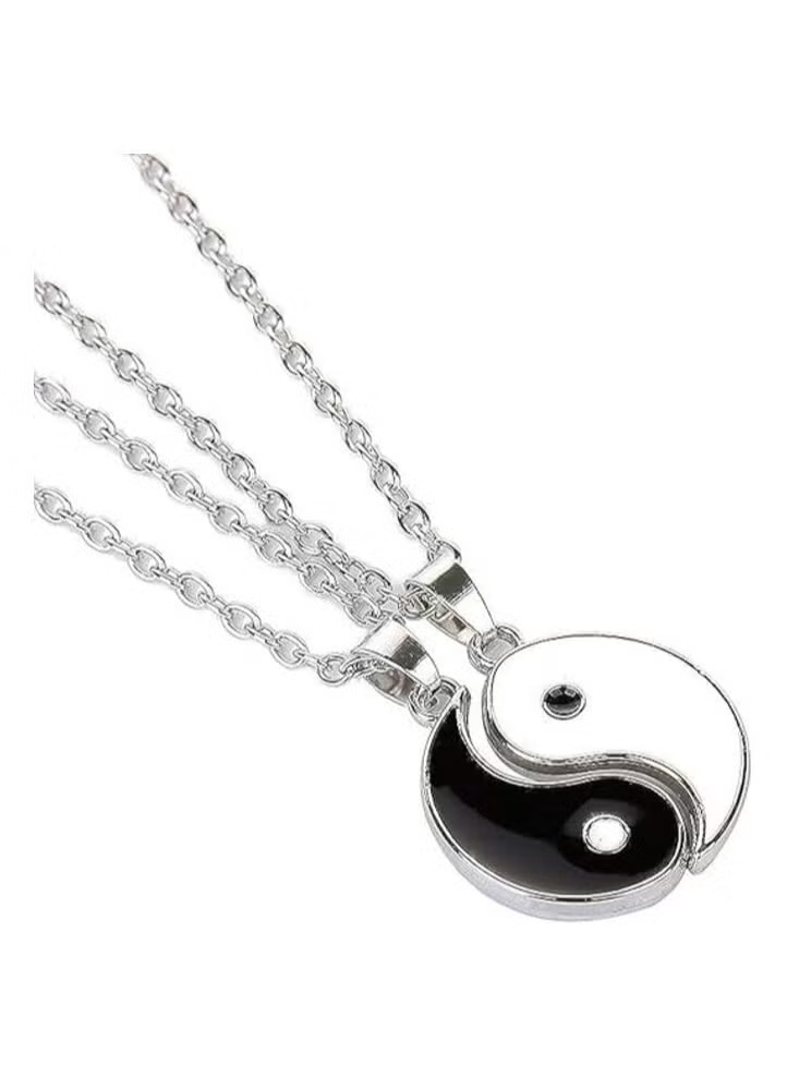 Tai Chi Yin Yang Couple Pendant Necklace Dual