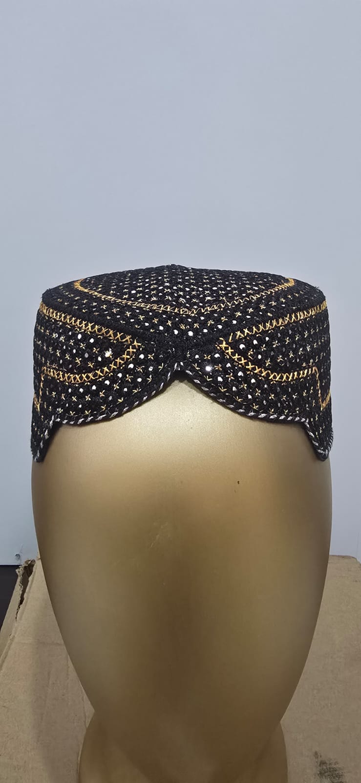 Sindhi Topi Kufi Traditional Handmade Cap with Embroidered Front Cut Unisex, Ramadan, Eid Gift for Muslims Made in Pakistan