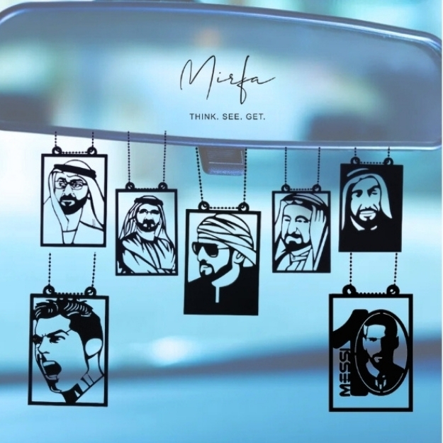 Leaders Natural Wood Car Hanging Pendant Rearview Mirror Art Ornament