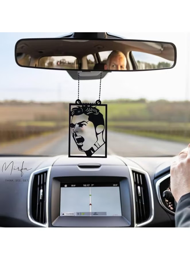 Players And Sports Equiments Natural Wood Car Hanging Pendant Rearview Mirror Art Ornament