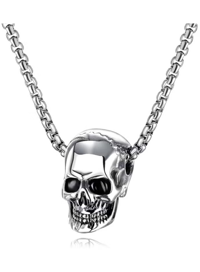 Stainless Steel Skull Pendant Necklace