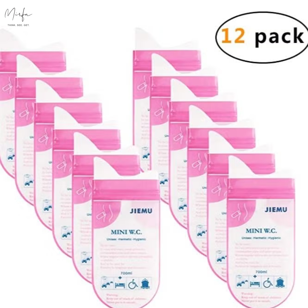 12-Pack Disposable Emergency Urinal & Vomit Bags – Unisex Portable Toilet for Travel, Camping, Car
