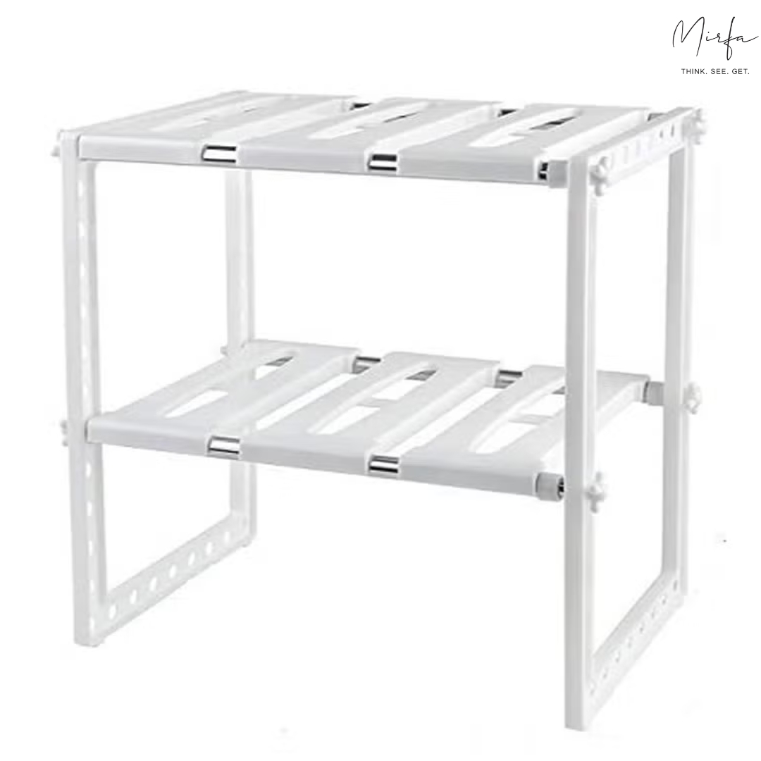 Extendible Under Sink Kitchen Shelf Adjustable Storage Organizer Multipurpose Rack