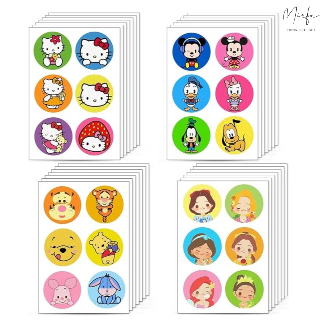 Cute Mosquito Repellent Patches for Kids With Natural Citronella, Pack of 72