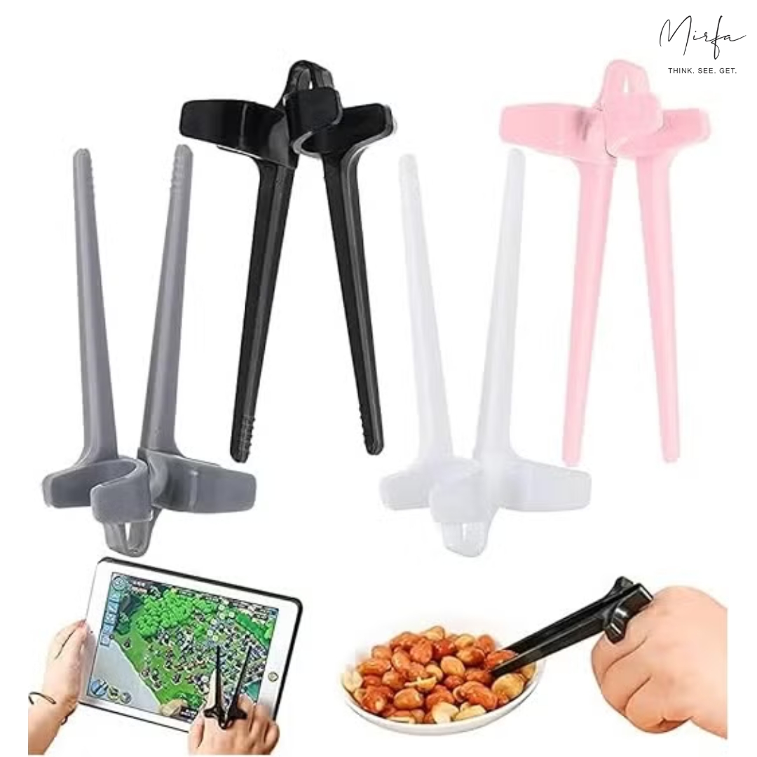 Finger Chopsticks (Tongs) 4 Pcs Multicolor