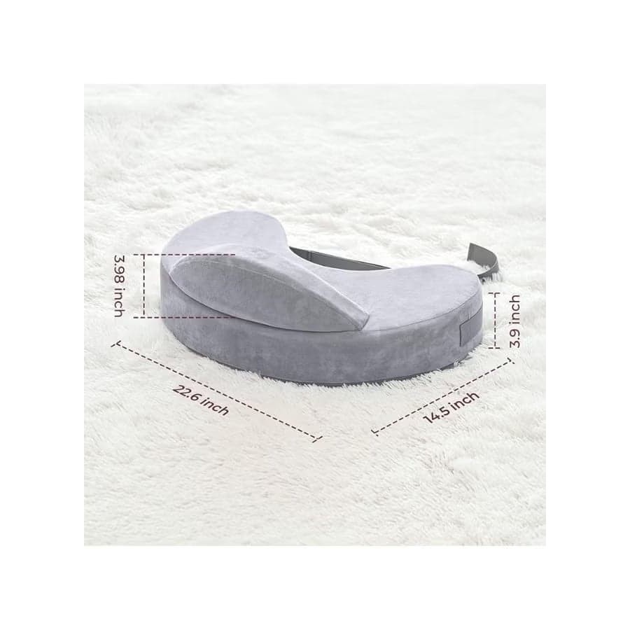 Memory Foam Nursing Pillow with Removable Cover, Pioneering Safety Fence-Plus Size Breastfeeding Pillow for Ergonomic Comfort