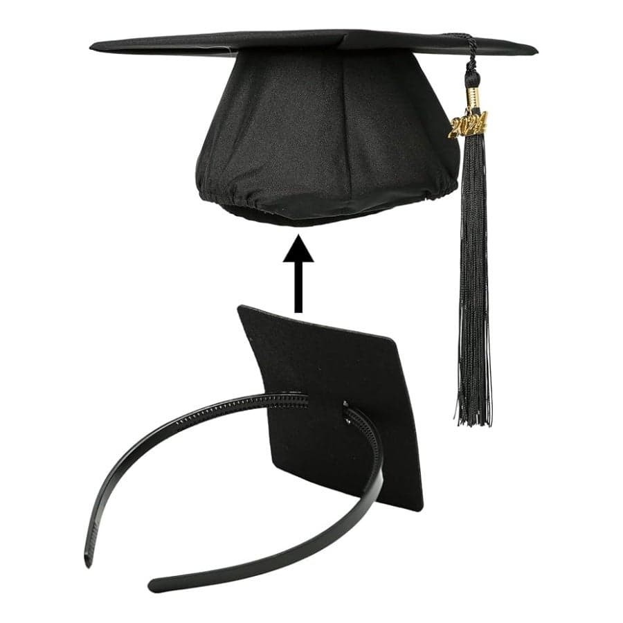 Graduation Cap Headband, Firm Anti-Fall Hair Band for Graduation Cap