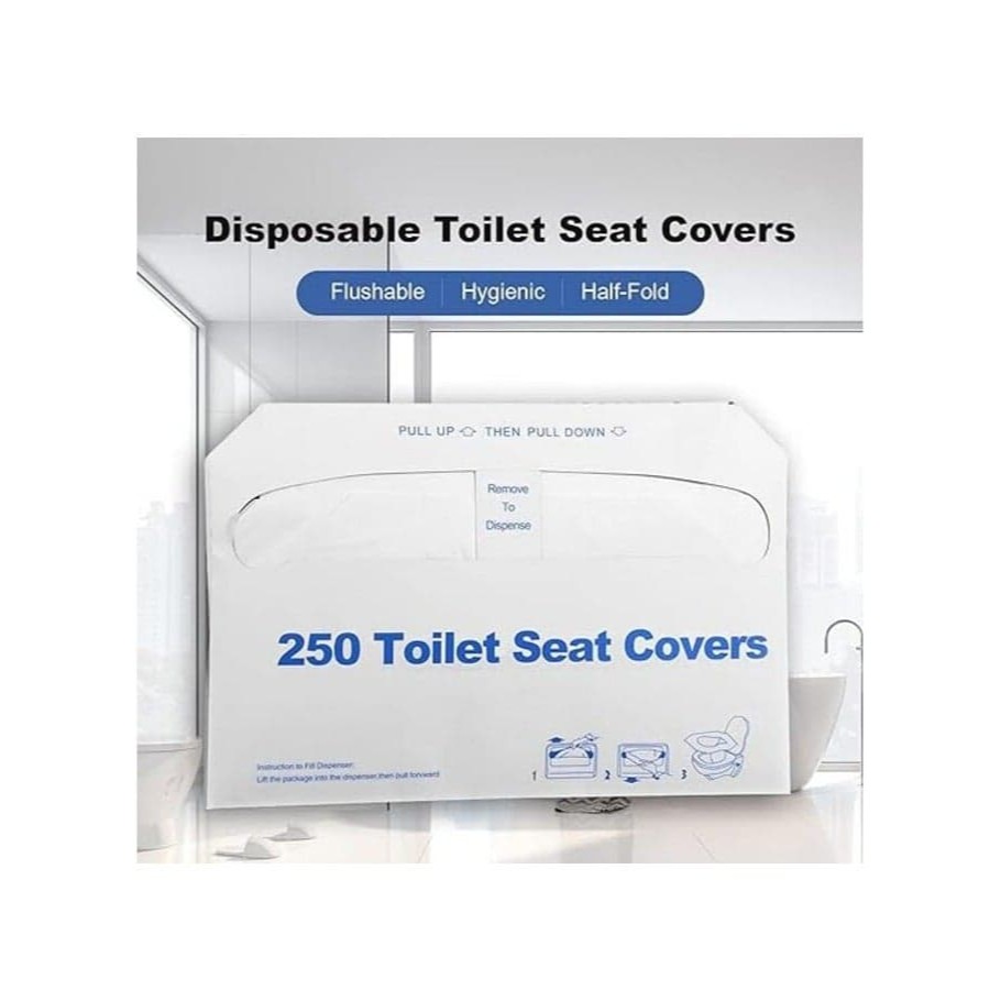 Disposable & Flushable Toilet Seat Covers (Pack of 250)