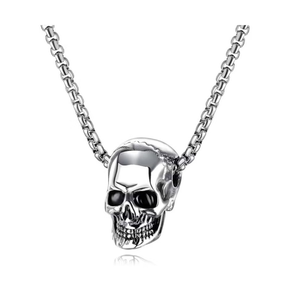 Stainless Steel Skull Pendant Necklace