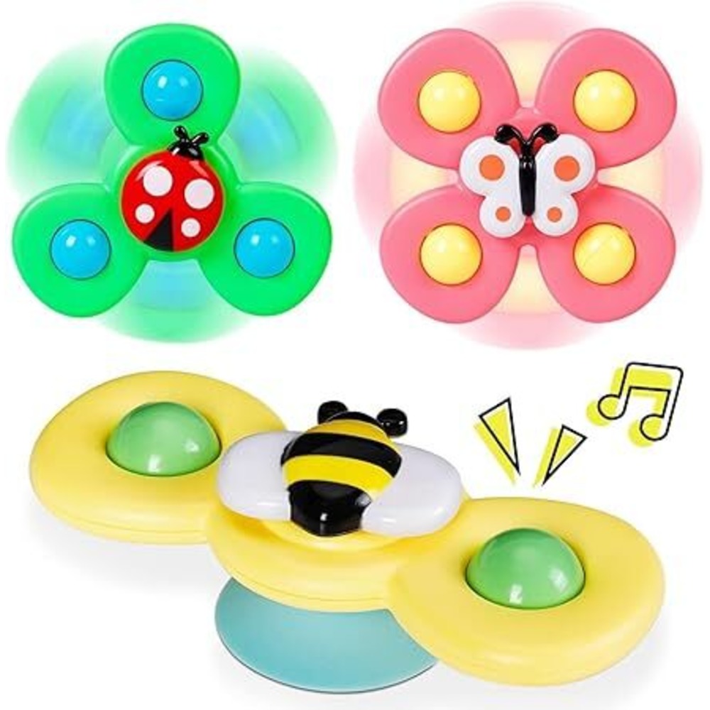 3 Pieces Suction Cup Spinner Toys