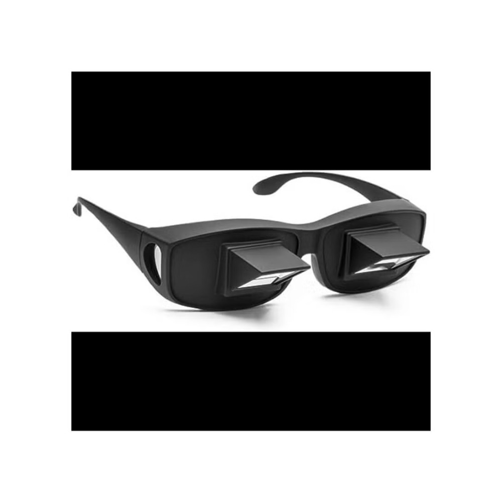 Prism Glasses, Horizontal Lazy Spectacles, Bed Prism Glasses to Lie Down and Read or Watch TV, Worn Over Normal Glasses