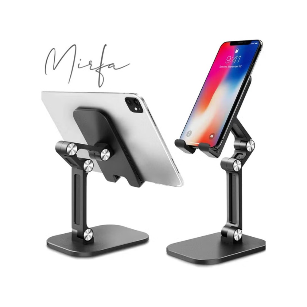 Foldable Phone Stand With Adjustable Height and Angle for Desk
