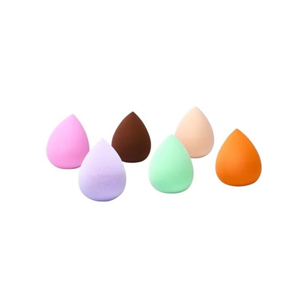 6 Pieces Multicolored Flawless Blending Make Up and Foundation Beauty Sponges Set