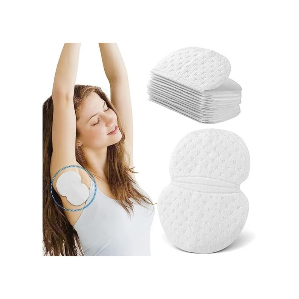 Underarm Sweat Patch, Disposable Nonwoven, Anti-Sweat, Comfortable and Relaxing, Soft and Breathable, Invisible Design, Unisex Extra Adhesive, Disposable, Sweat Free Armpit Protection (Pack of 10)