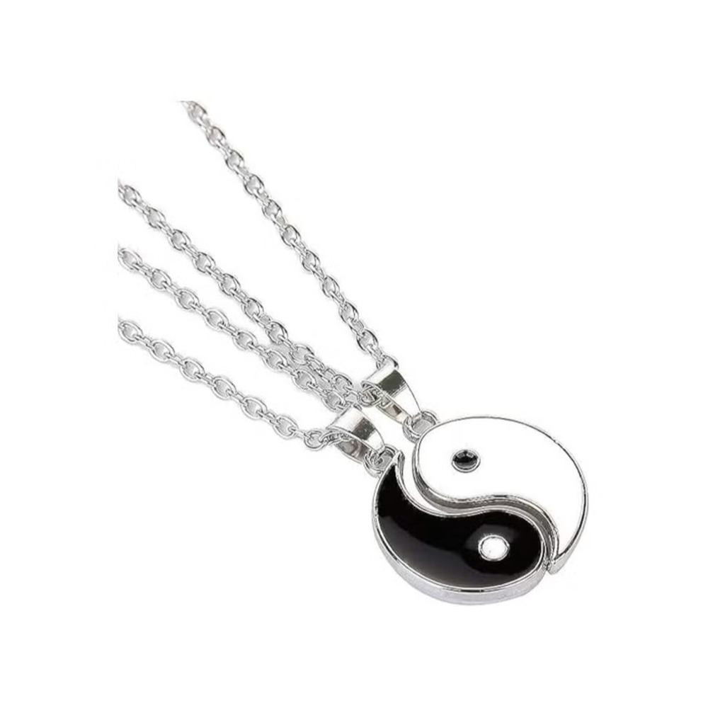Tai Chi Yin Yang Couple Pendant Necklace Dual