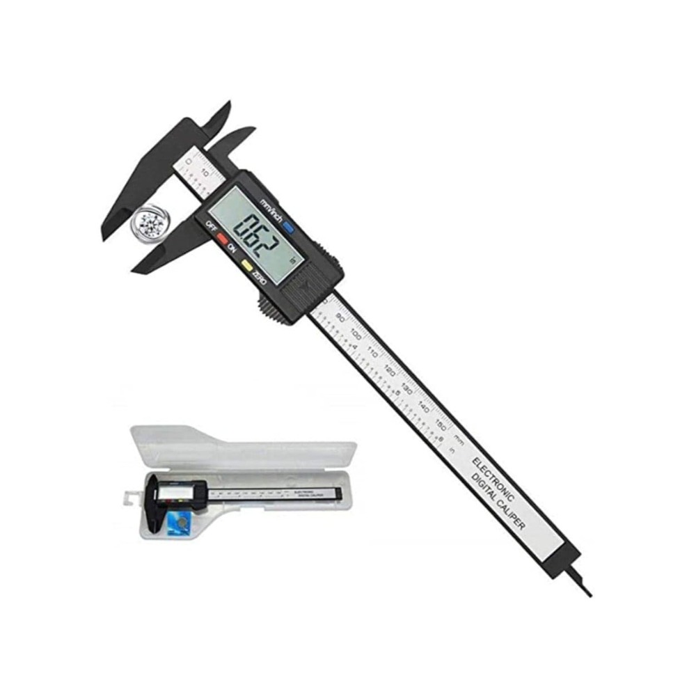 Digital Caliper 0-6 Inch Calipers Measuring Tool Electronic Micrometer Caliper with Large LCD Screen Auto-off Feature Inch and Millimeter Conversion