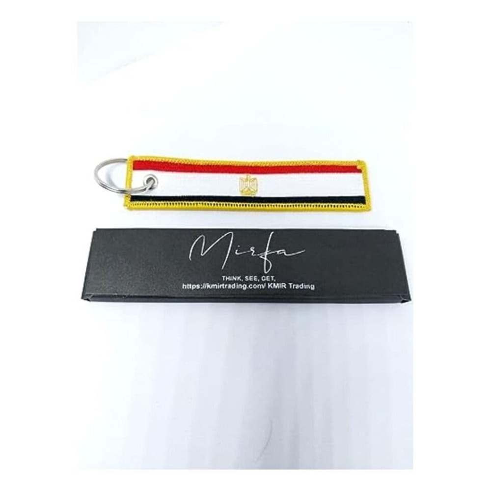 Flag Keychain Tag with Key Ring